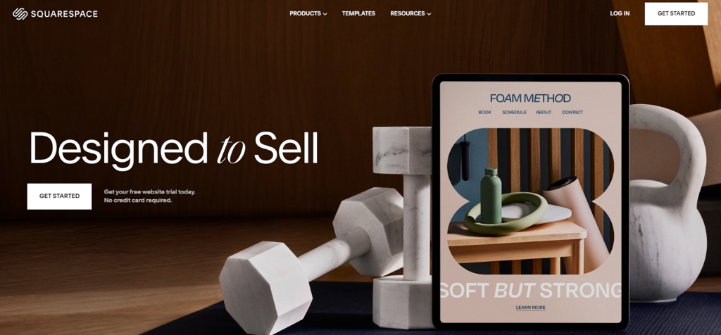 tạo portfolio online bằng Squarespace